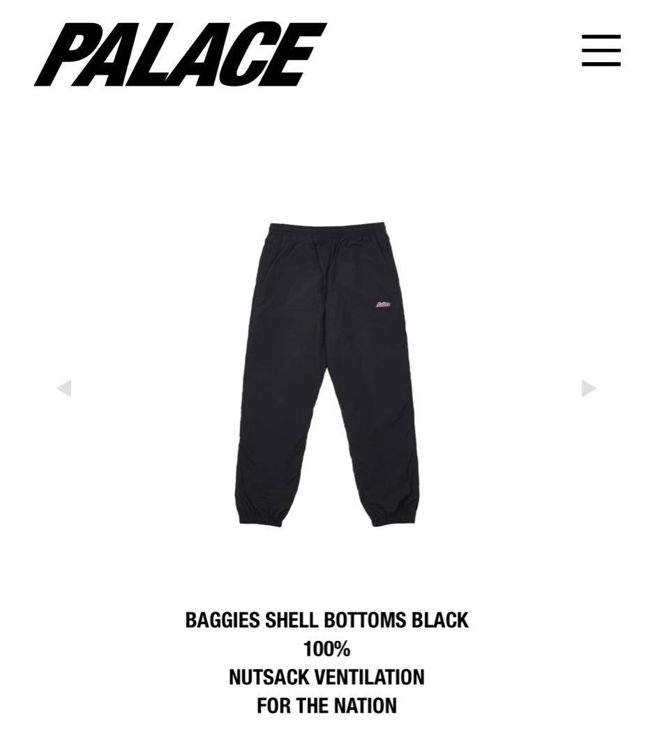 PALACE Baggies Shell Bottoms black M