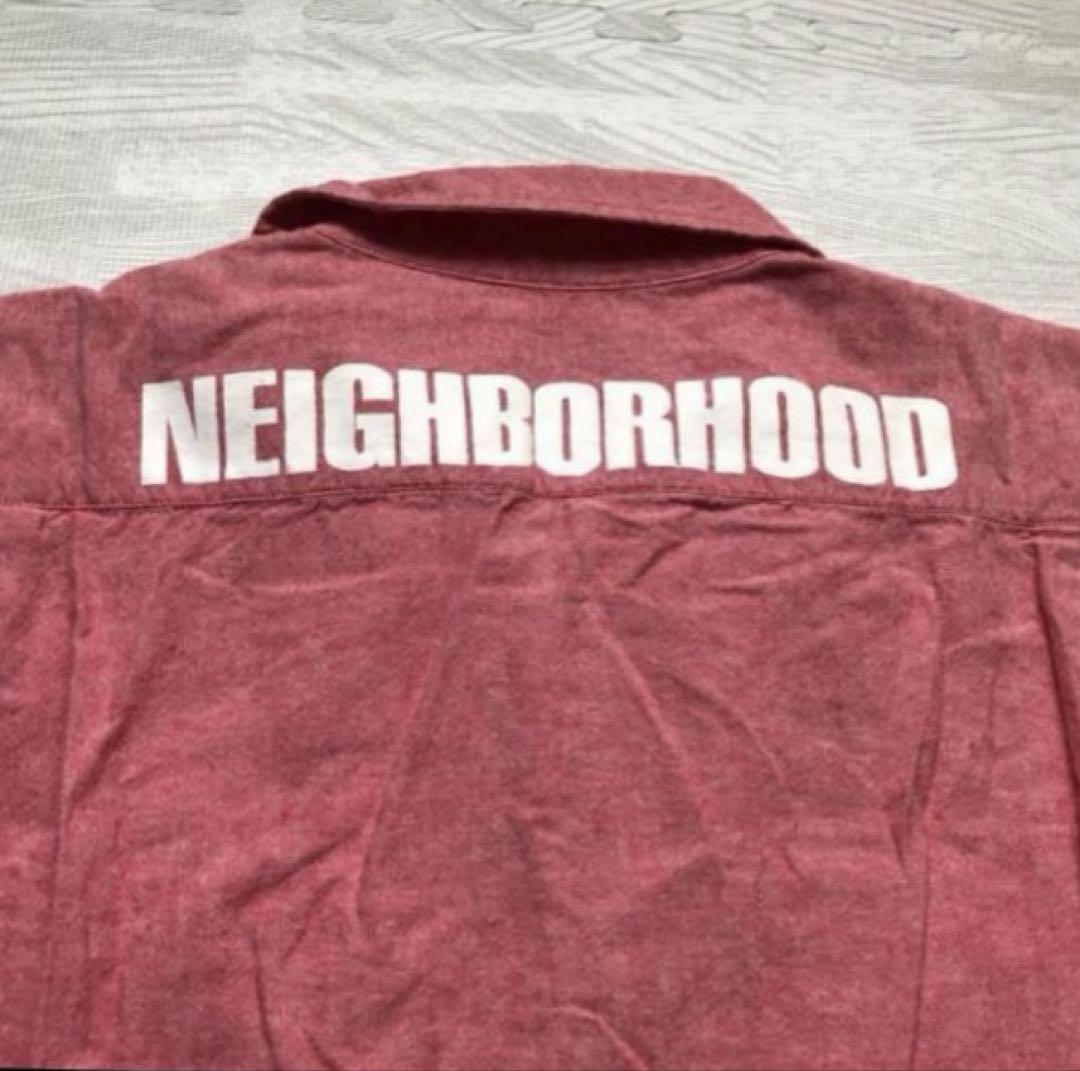 NEIGHBORHOOD ネイバーフッド オープンカラー シャツ M ロゴ