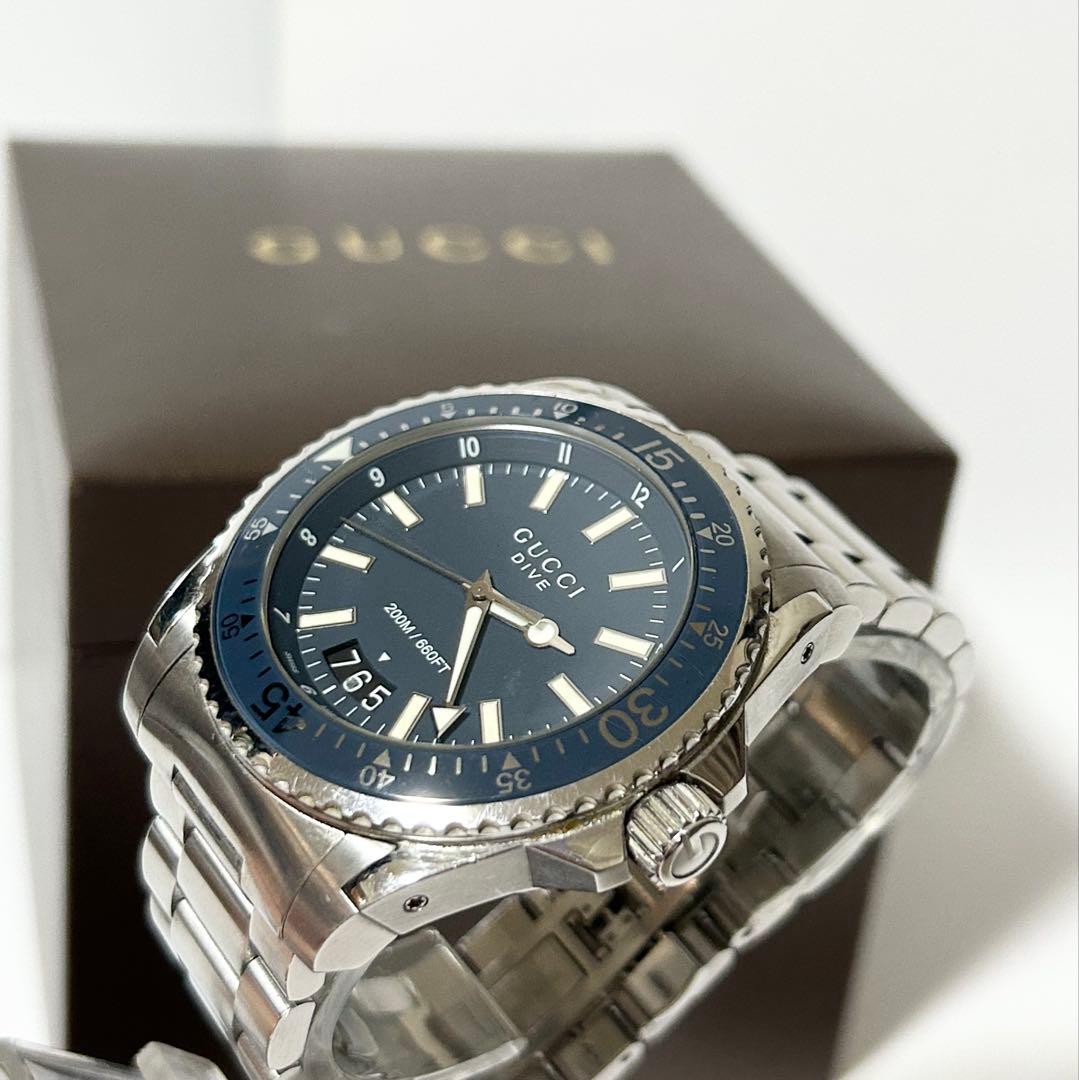美品 GUCCI グッチ QZ 腕時計 136.2 ダイヴ メンズ 稼働確認済み 美品 GUCCI グッチ QZ 腕時計 136.2 ダイヴ メンズ 稼働確認済み
