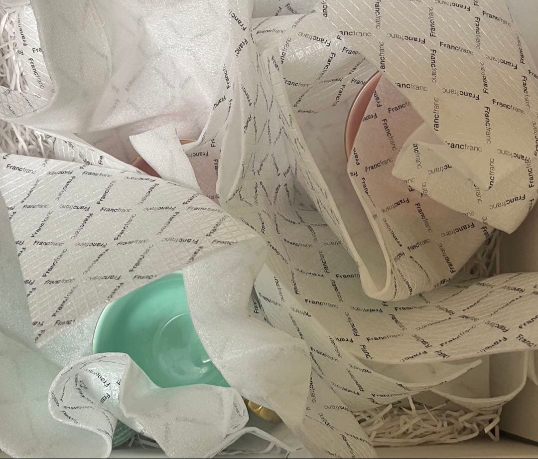 フランフラン カップ&ソーサー セット ゴールド ピンク ブルー