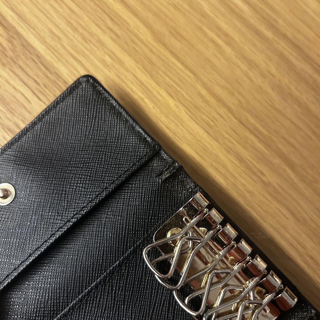 Michael Kors ブラック レザー キーケース - メルカリ
