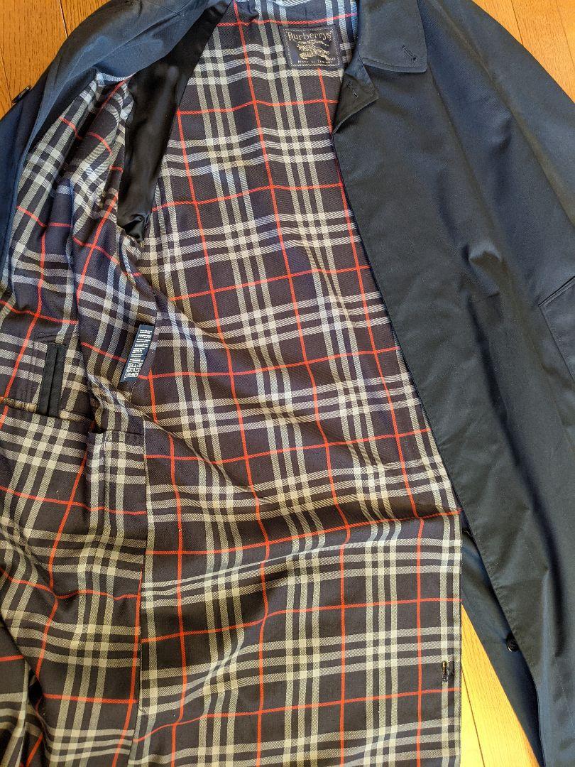 国産特価 Burberry ネイビー AjBUM-m55481189071 ステンカラーコート 定番人気得価