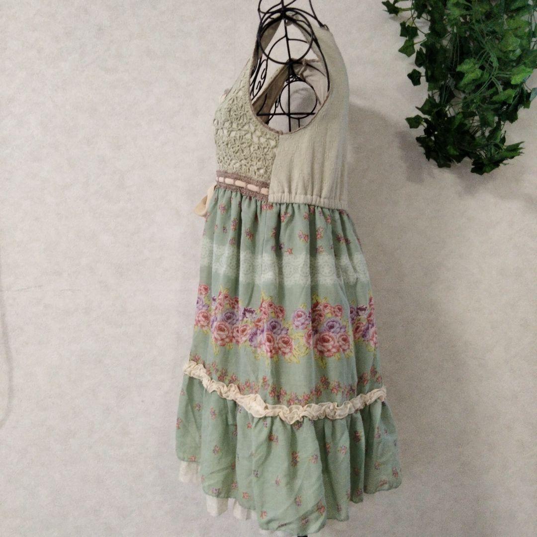 森ガール フェアリーグランジ 花柄ノースリーブチュニック