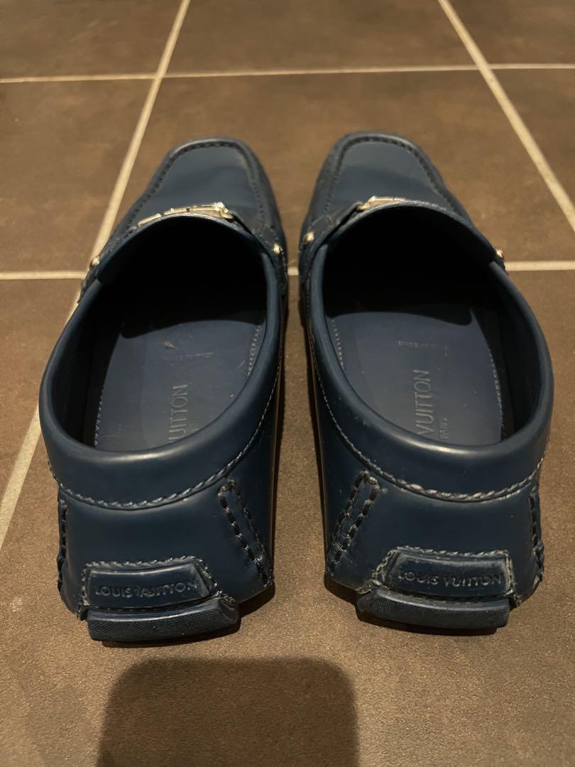 Louis Vuitton 青 レザー ローファー