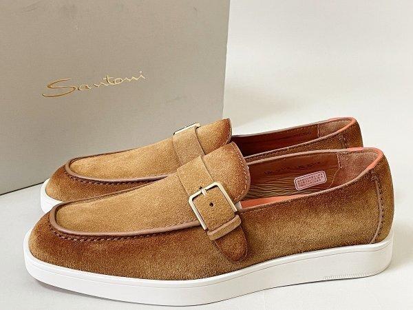★【新品 定価140,800円】 サントーニ スウェード ローファー UK7.5