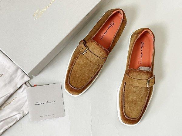 ★【新品 定価140,800円】 サントーニ スウェード ローファー UK7.5