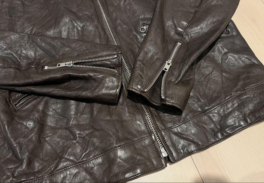 ヒステリックグラマー ラムレザー 羊革 シングルライダースジャケット　本革