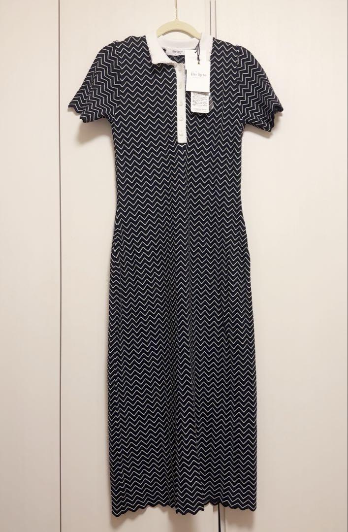 ワンピース herlipto Scalloped Polo Dress