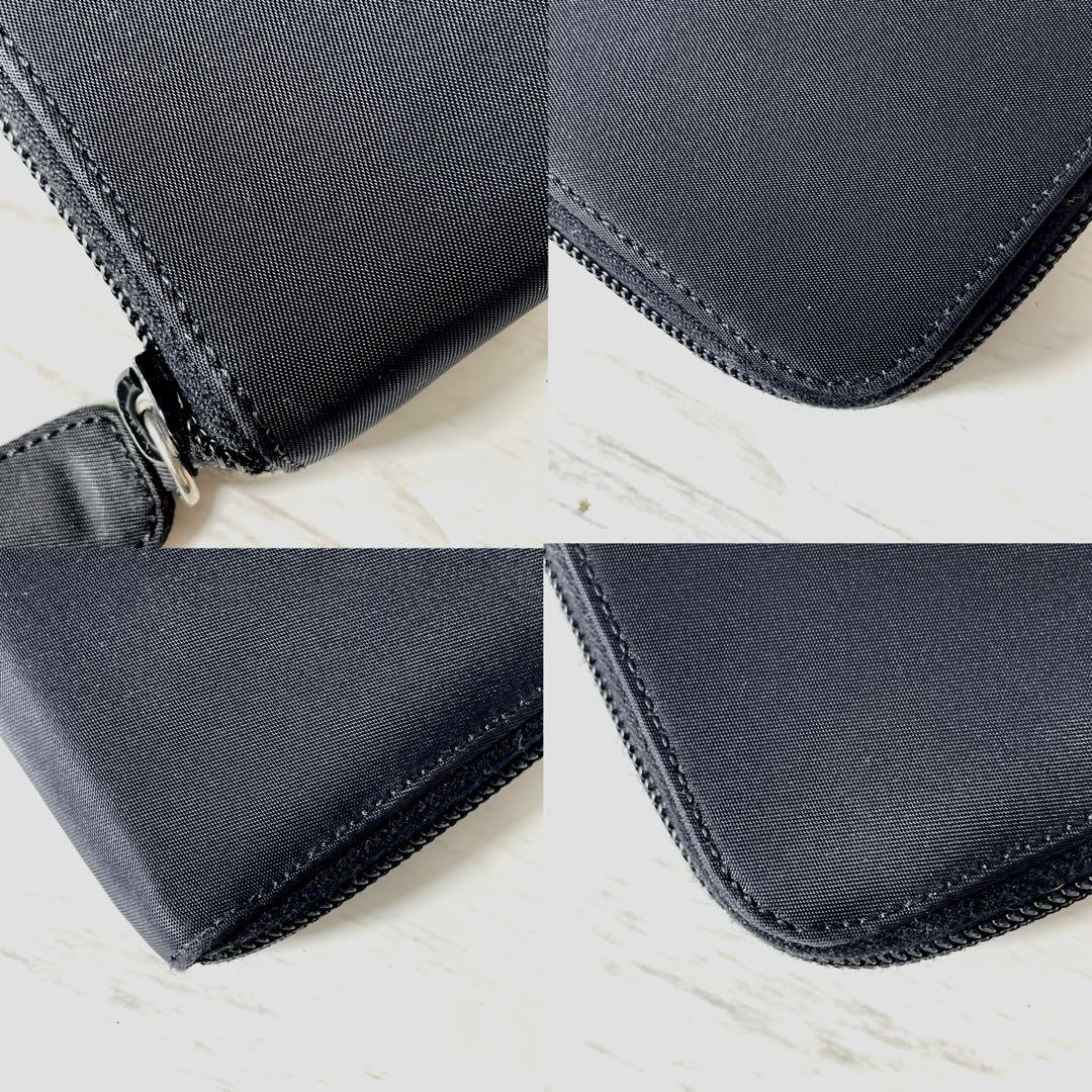 ✨ヘムヘム様 PRADA プラダ 長財布 ナイロン ラウンドファスナー 三角ロゴ