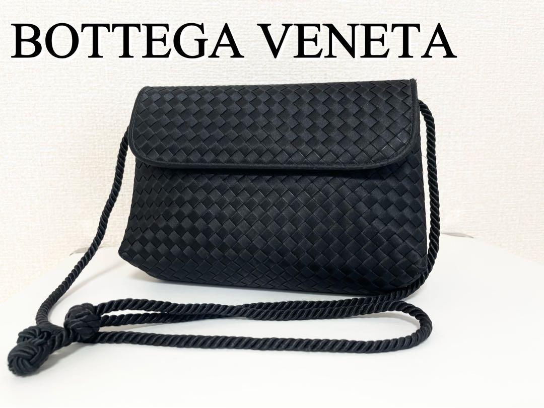 【希少!】BOTTEGA VENETA イントレチャートショルダーバッグ サテン