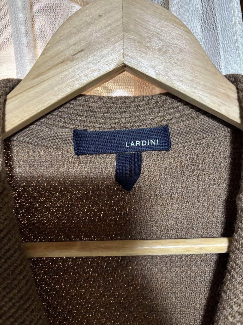 LARDINI ブラウン ニットジャケット　XS