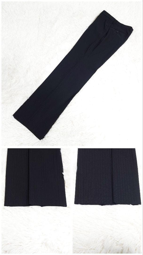 ポールスミス 上質ウールスーツ セットアップ M ブラック パープル ストライプ