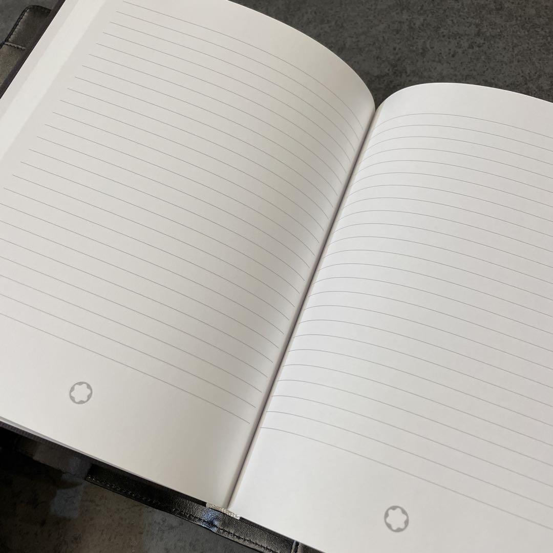 【新品未使用】Montblanc モンブランノートブックレザーブラック