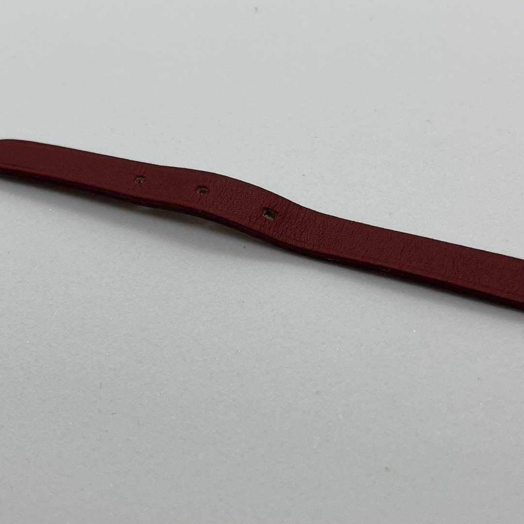 エルメス レザー ブレスレット 赤