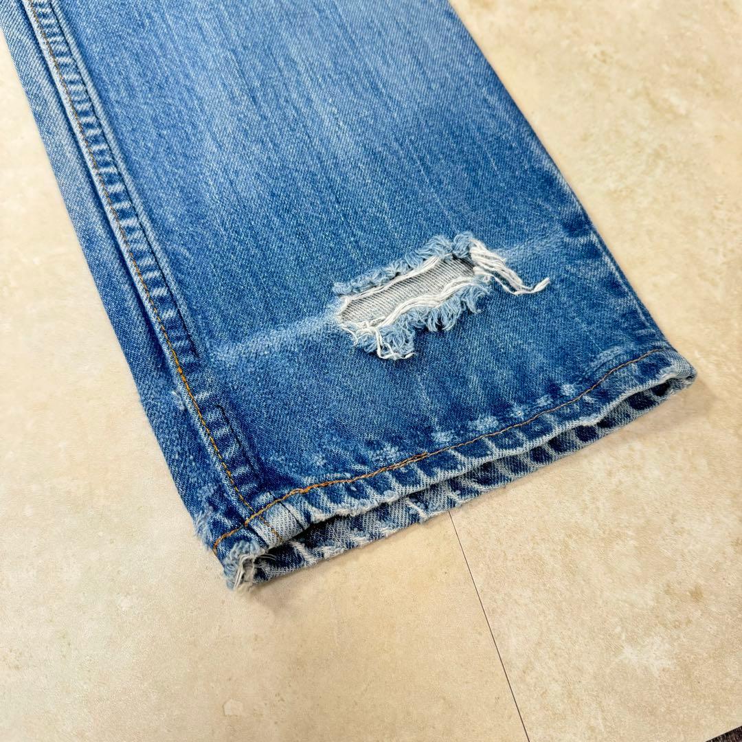 70s リーバイス 42TALONジッパー ダメージ リペア ライトブルー 70s リーバイス 42TALONジッパー ダメージ リペア ライトブルー