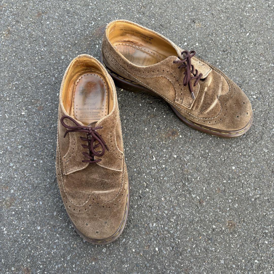 Dr.Martensブラウンスエード ローファー made in England
