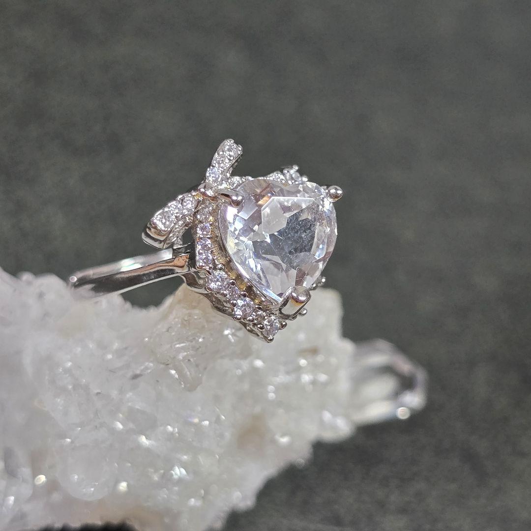 ロッククリスタル ハート リング ロッククリスタル 指輪 ロッククリスタル ハート リング ロッククリスタル 指輪