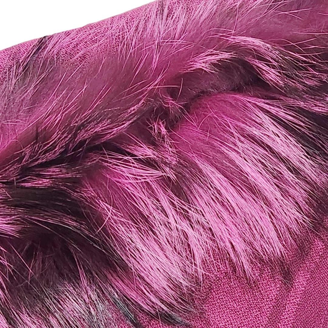 【美品125×125】グッチ ストール フォックスファー GG柄 ディアマンテ 【美品125×125】グッチ ストール フォックスファー GG柄 ディアマンテ