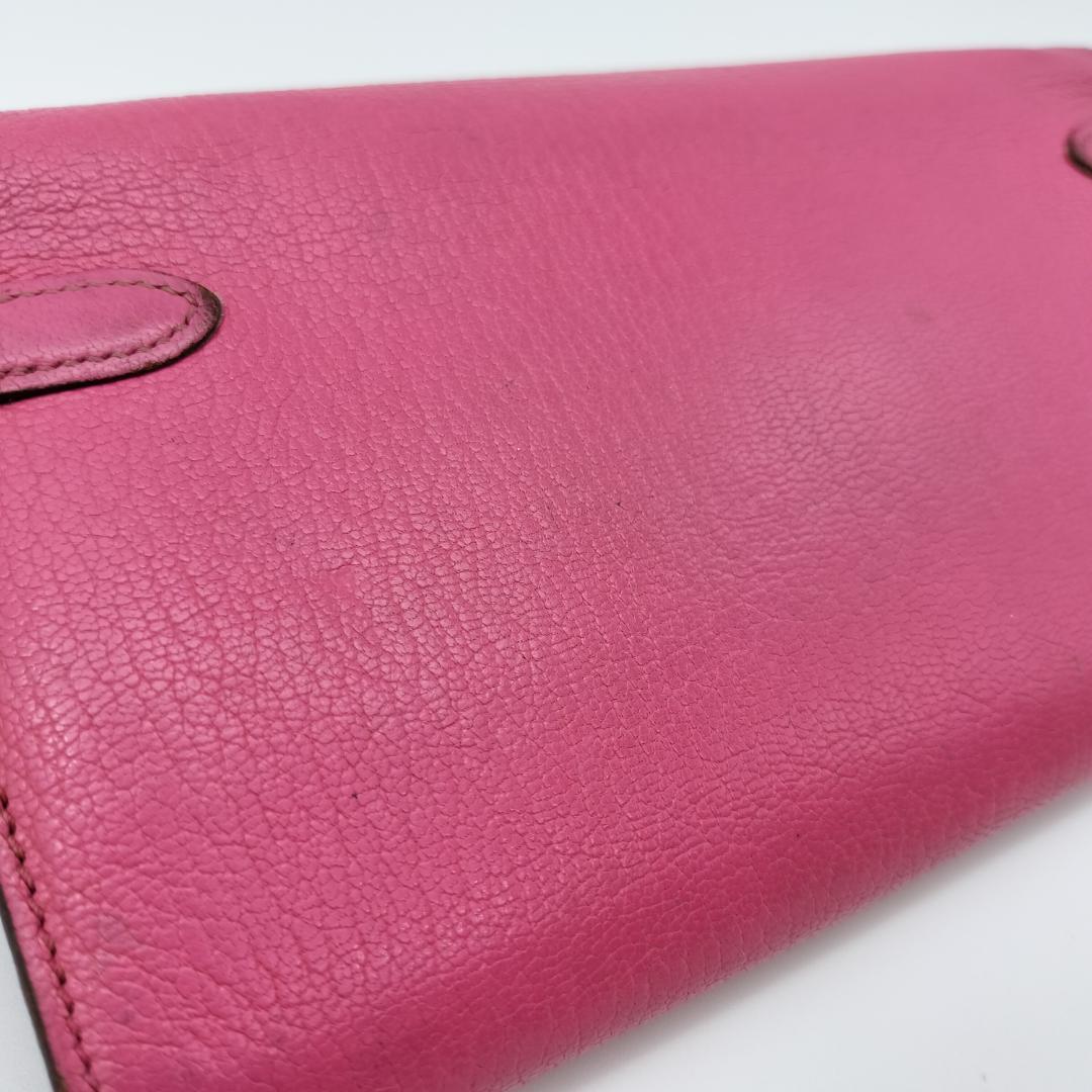 人気モデル✨エルメス　ケリーウォレット　長財布　ピンク　レザー　2010年