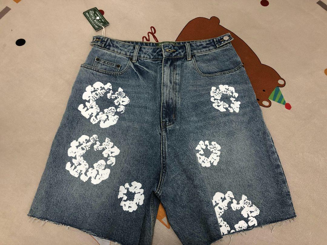デニムティアーズ denim tears ハーフパンツ フラワー グリーン