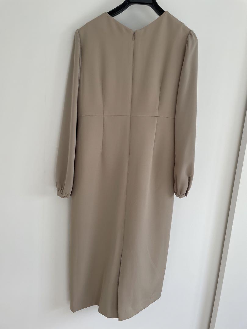 【美品】B:MING by BEAMS ウエストタック ワンピース ベージュ S