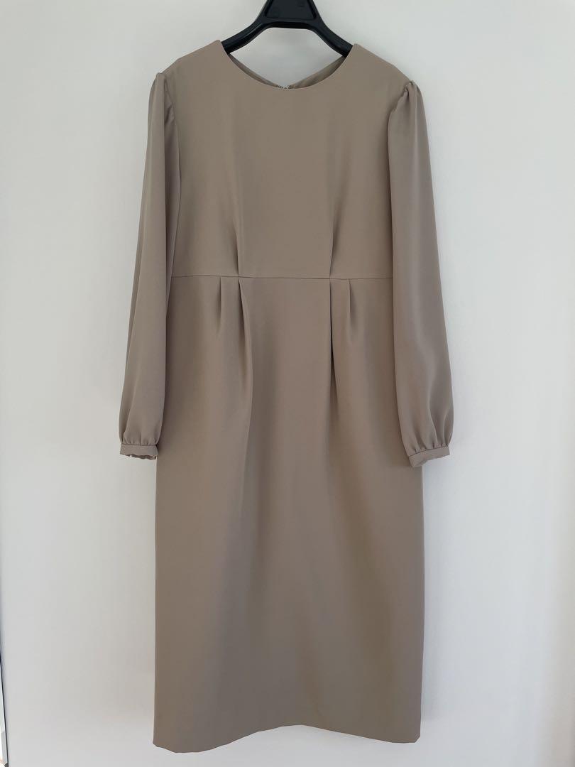 【美品】B:MING by BEAMS ウエストタック ワンピース ベージュ S