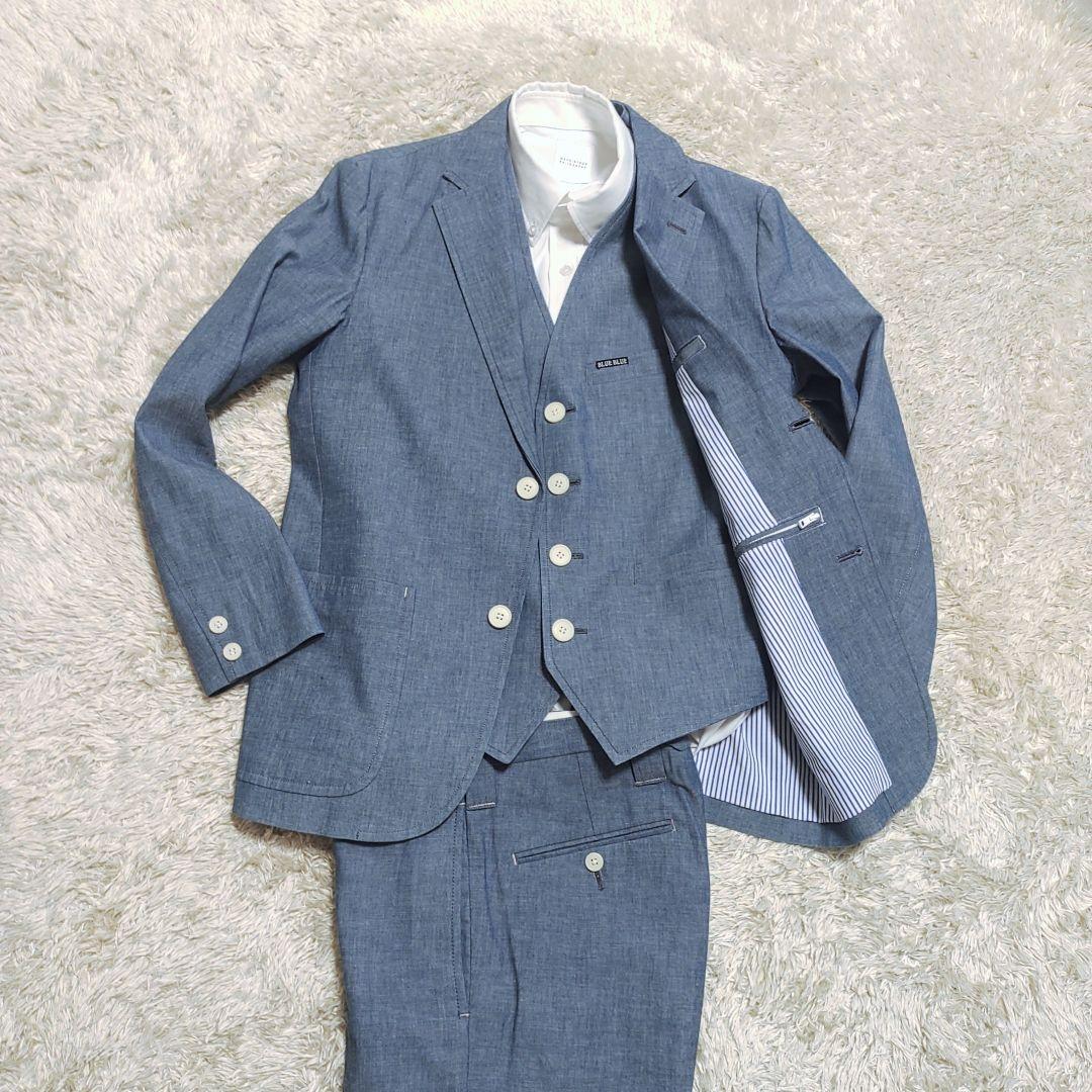 BLUE BLUE シャンブレー スリーピース セットアップ