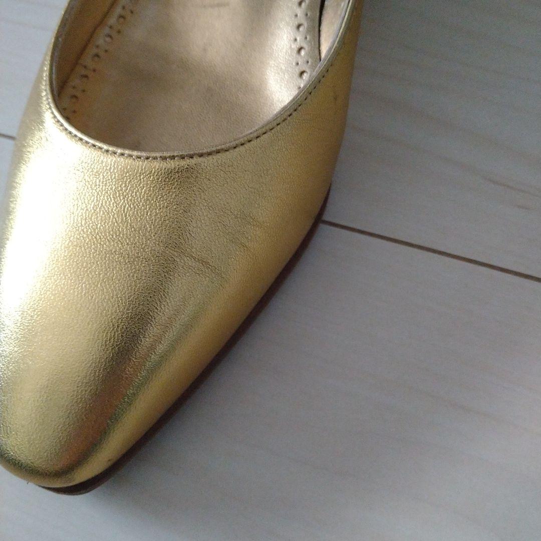★itoさま専用★MANOLO BLAHNIK ゴールド フラットシューズ