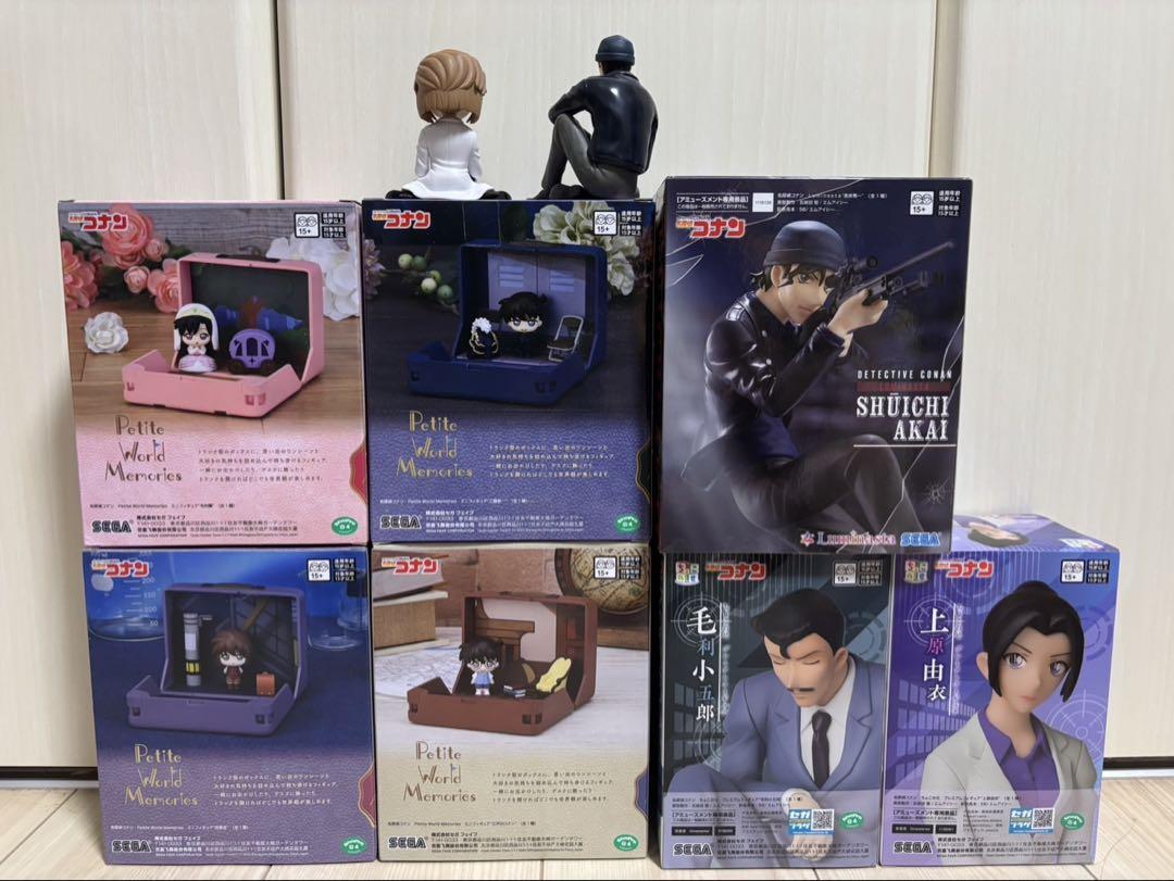 名探偵コナン プライズフィギュア まとめ売り 名探偵コナン トランク型ボックス フィギュア2種セット - メルカリ
