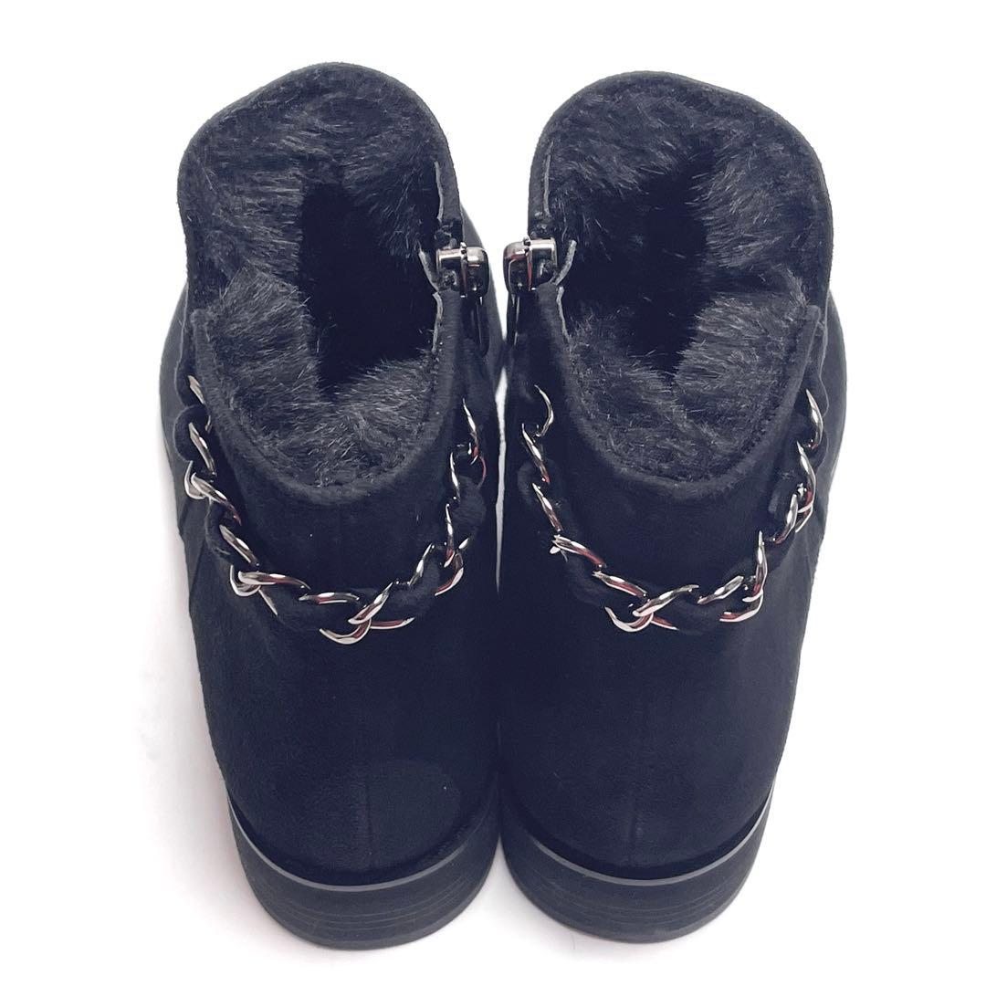 銀座かねまつ ブーツ AQUA BELL 晴雨兼用 インナーファー レインブーツ