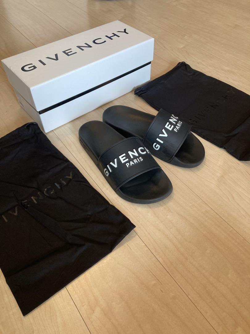 GIVENCHY ブラック スライドサンダル靴