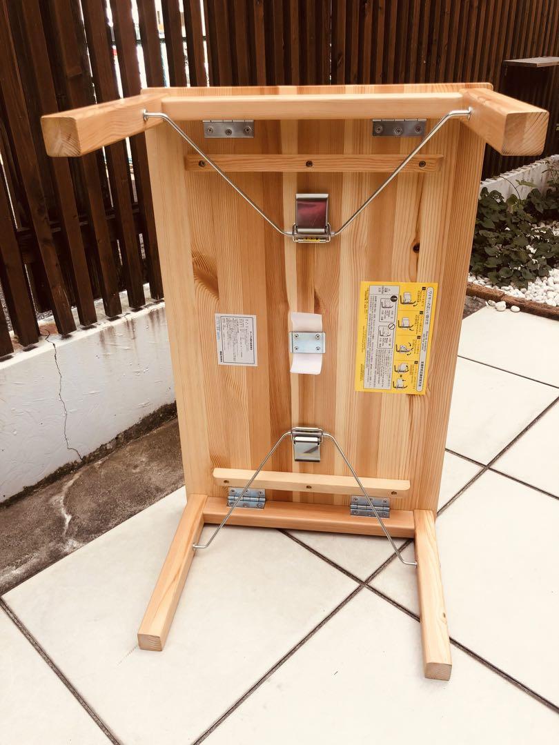 無印良品 パイン材ローテーブル 折りたたみ式 幅80×奥行50×高さ35cm