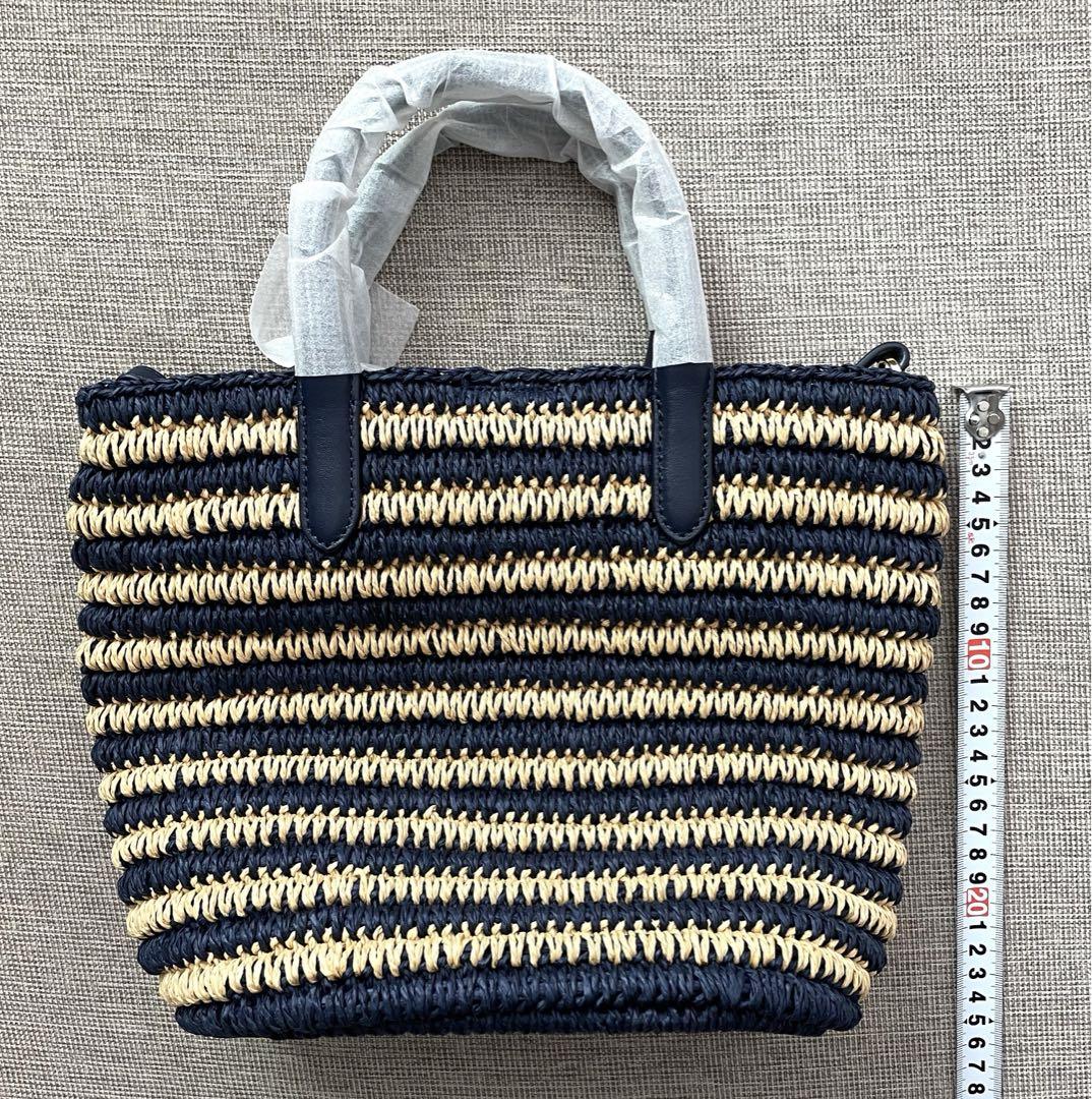 LAUREN RALPH LAUREN カゴバック　ストロー トートバッグ
