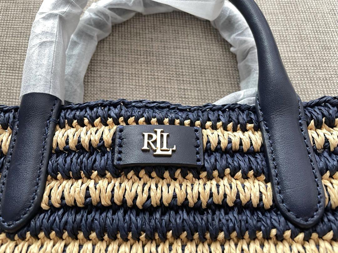 LAUREN RALPH LAUREN カゴバック　ストロー トートバッグ
