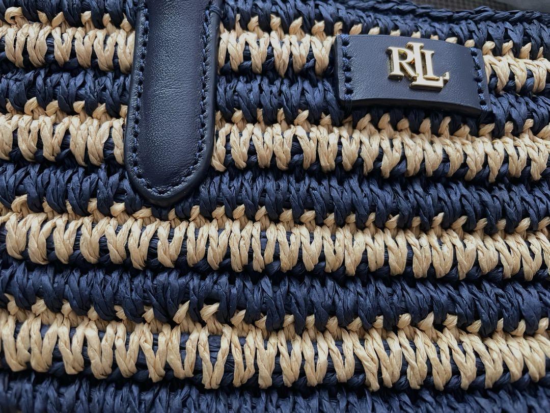 LAUREN RALPH LAUREN カゴバック　ストロー トートバッグ