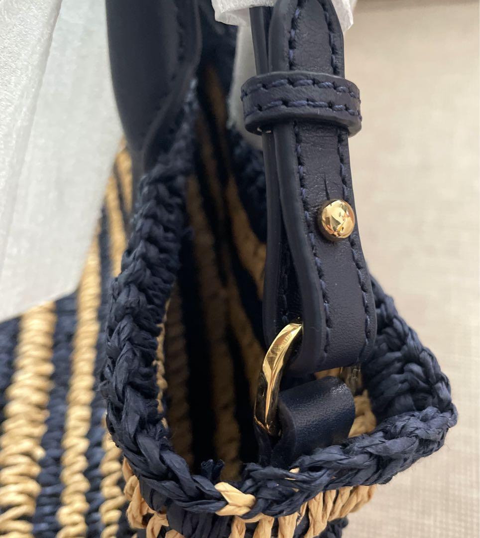LAUREN RALPH LAUREN カゴバック　ストロー トートバッグ