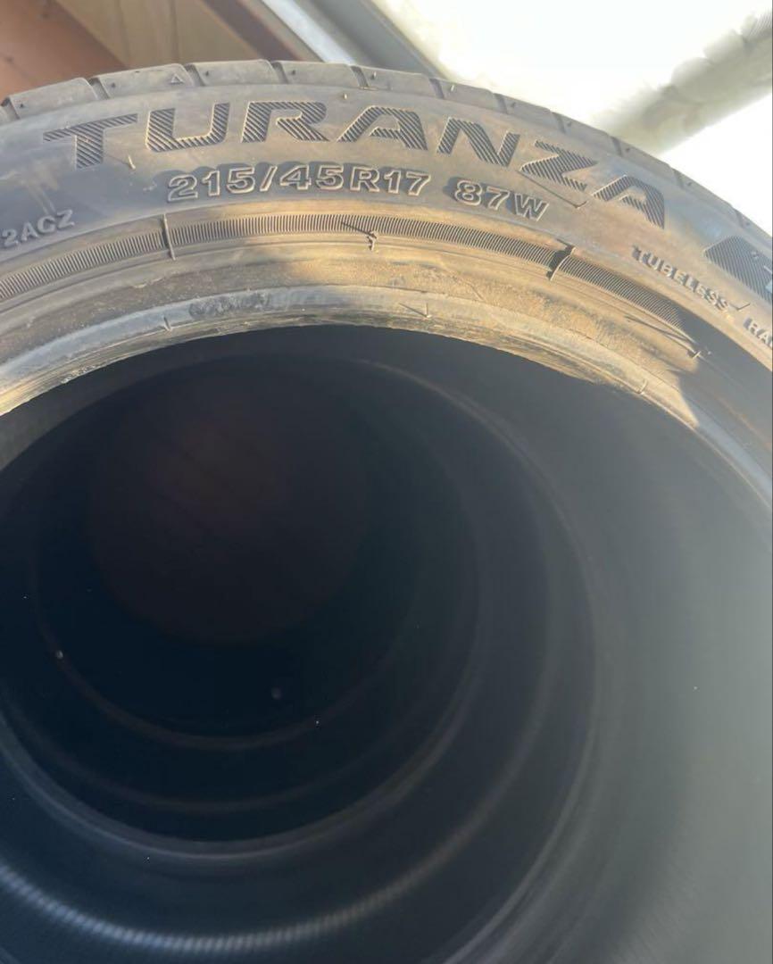215/45R17,2022年, ブリヂストン,2本