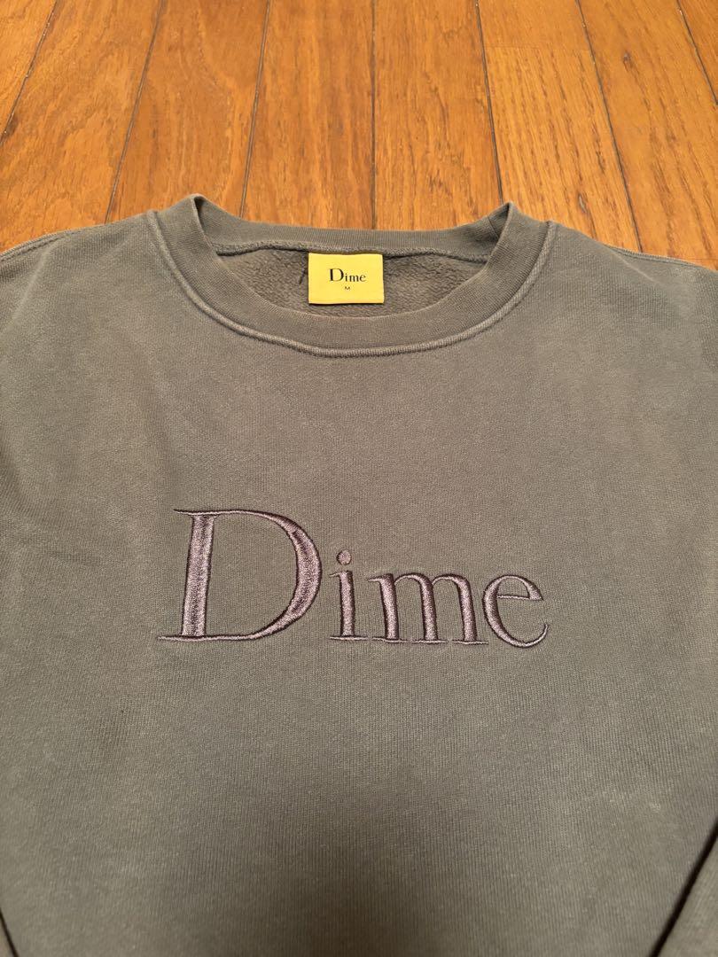 Dime グレー クルーネックスウェット