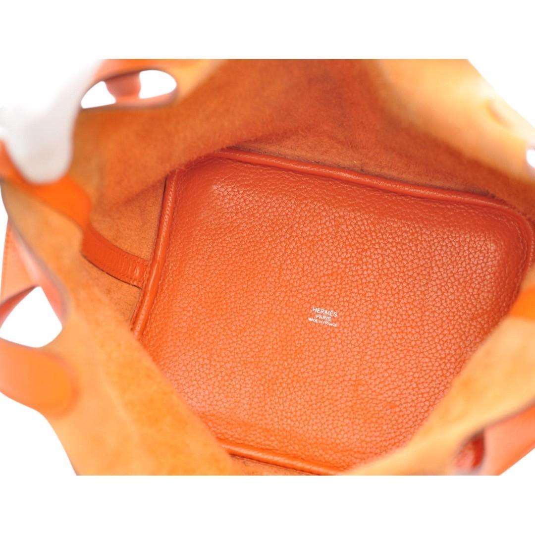 HERMES 極美品 ピコタンロックMM オレンジ ハンドバッグ □N刻印
