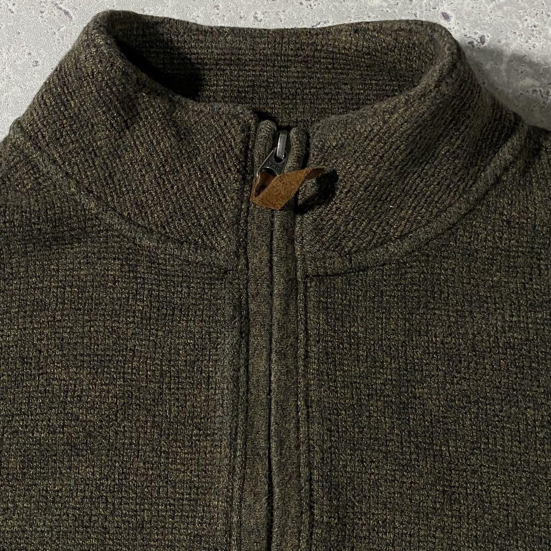Wool Rich ハーフジップ ワッフル 肉厚 スウェット セーター