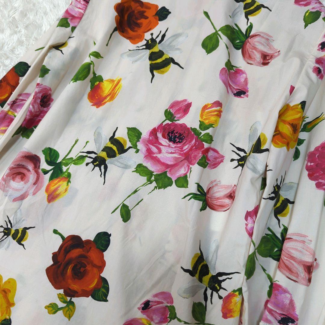 新品同様★現行GUCCI★フローラ&BEE★ボウタイ★ブラウス★コットン