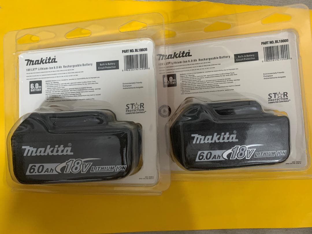 お得2個セット!マキタ18V 6.0Ah #バッテリー #BL1860B お得2個セット!マキタ18V 6.0Ah #バッテリー #BL1860B