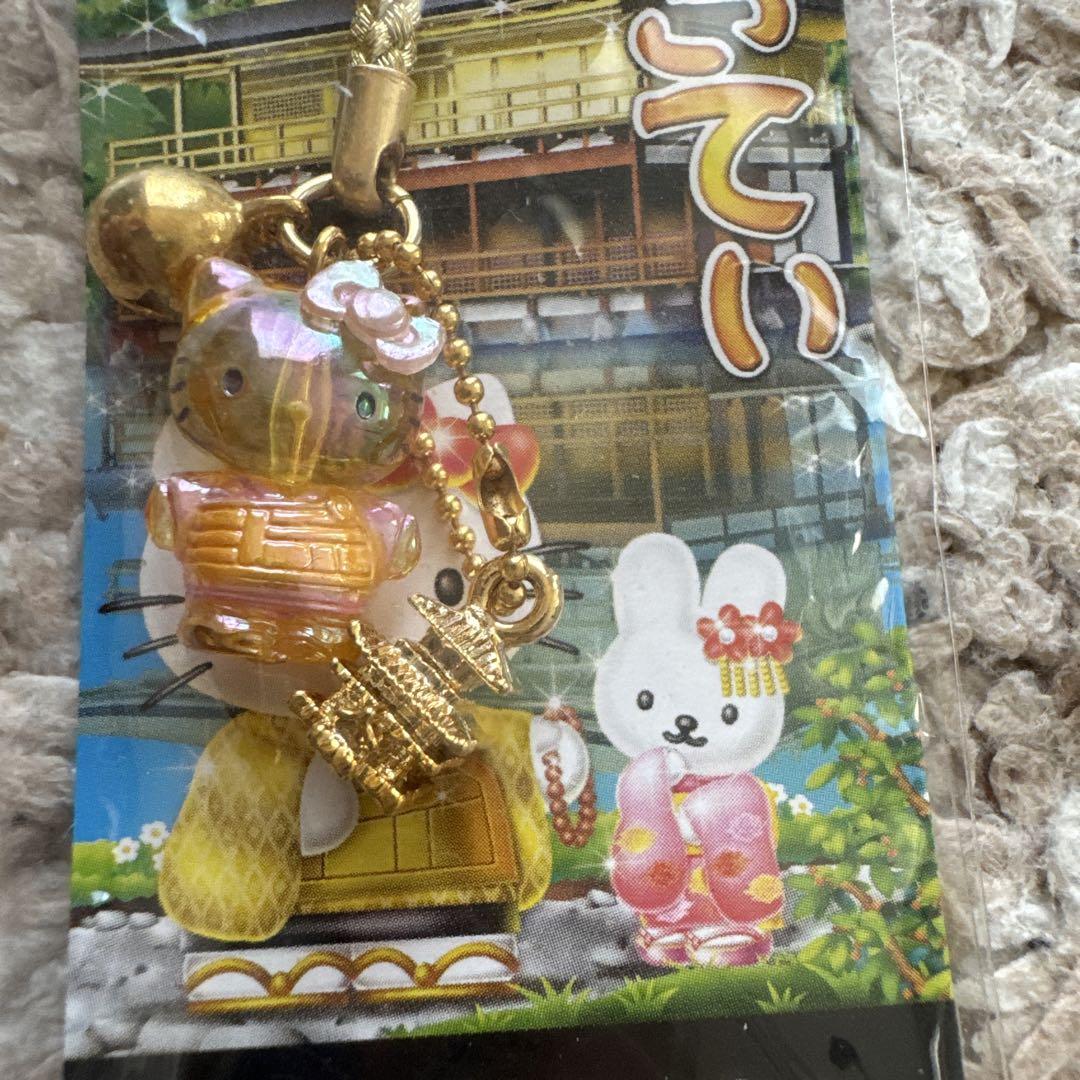 ハローキティ 金閣寺限定 ストラップ 新品】金閣寺限定 キティ ストラップ - メルカリ