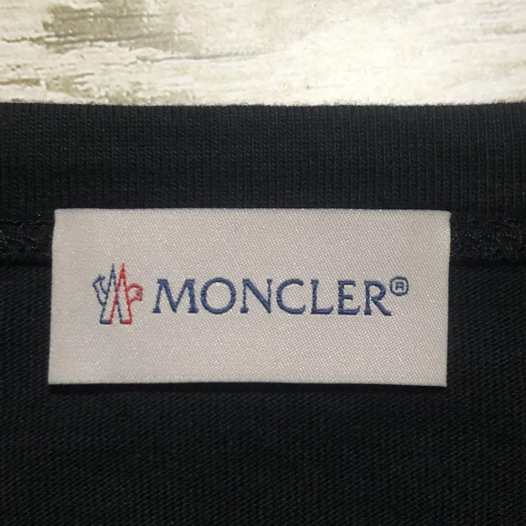 MONCLER モンクレール ロングtシャツ ビックワッペン パイル刺繍ロゴ付き