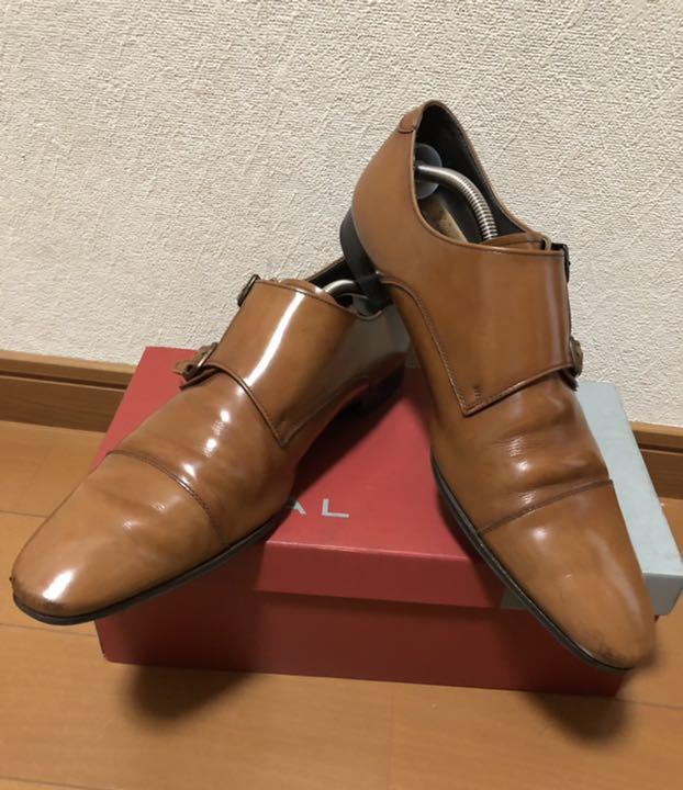 開店記念セール!】 革靴 リーガル ビジネスシューズ ダブルモンク27 直営店から日本全国 リーガル エイプ ビジネスシューズ 革靴 25.5cm ドレスシューズ コラボ ドレス/ビジネス