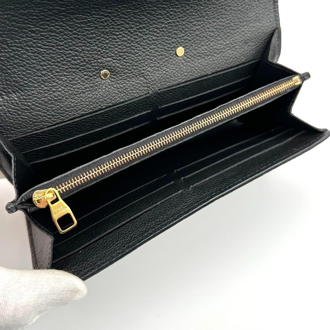 【極美品】ルイヴィトン アンプラント ポルトフォイユ サラ メティス 長財布 黒