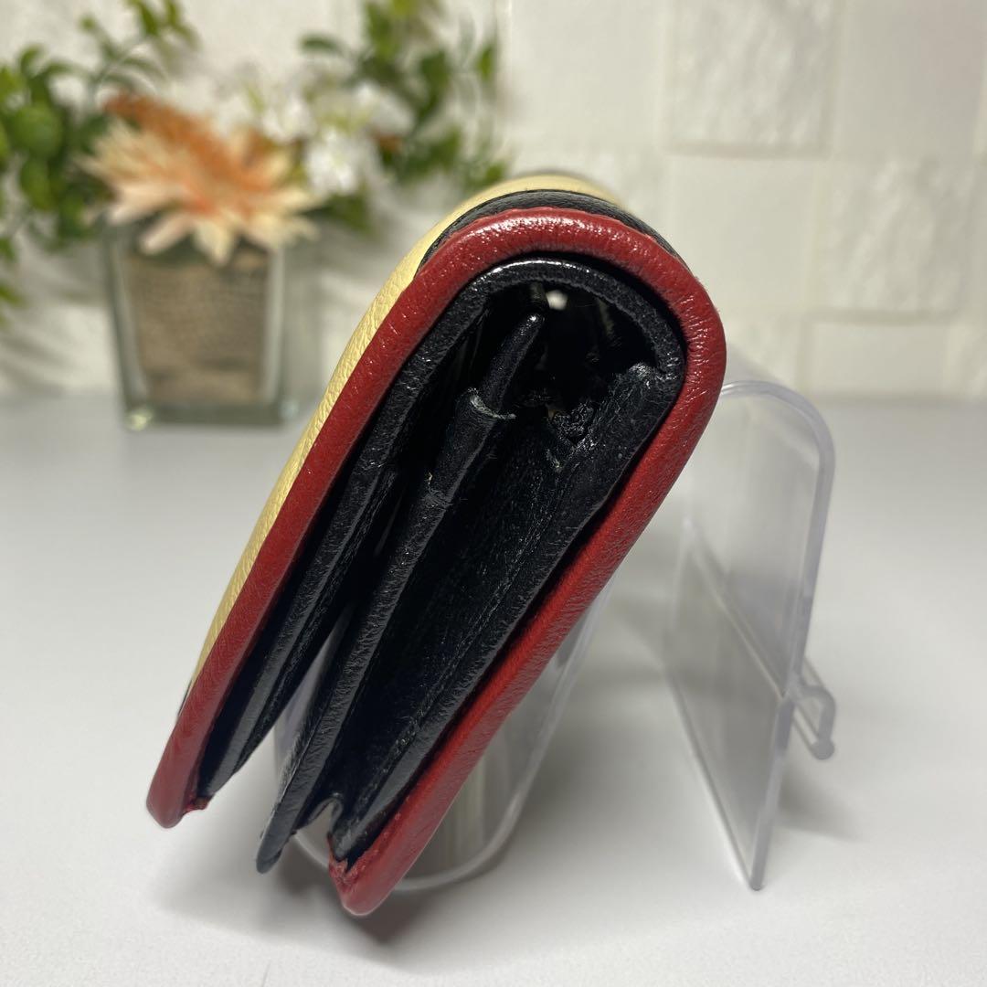 極美 GUCCI キルティング レザー GG マーモント ミニ ウォレット 財布