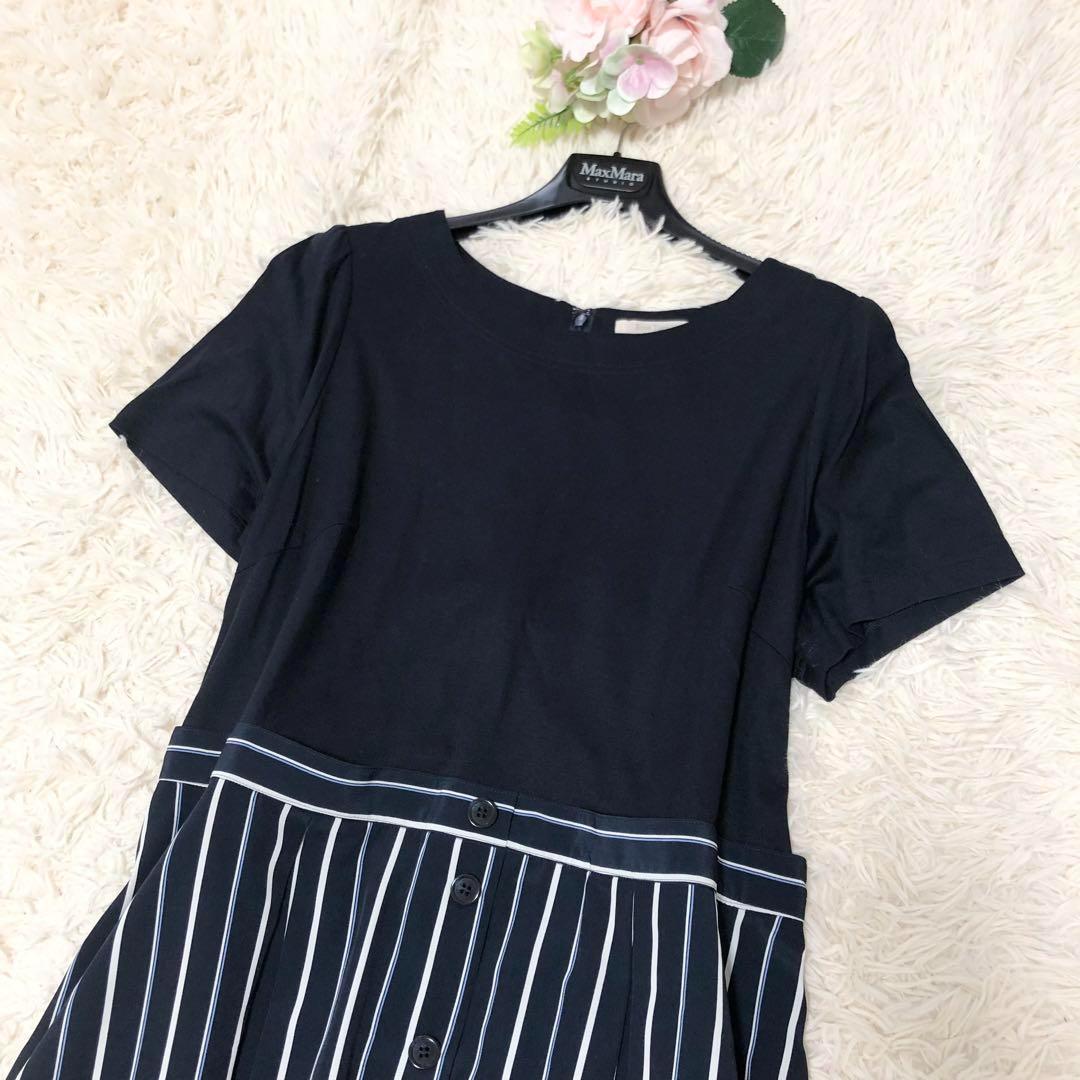 美品✨ローズティアラ 大きいサイズ ロング切替ワンピース