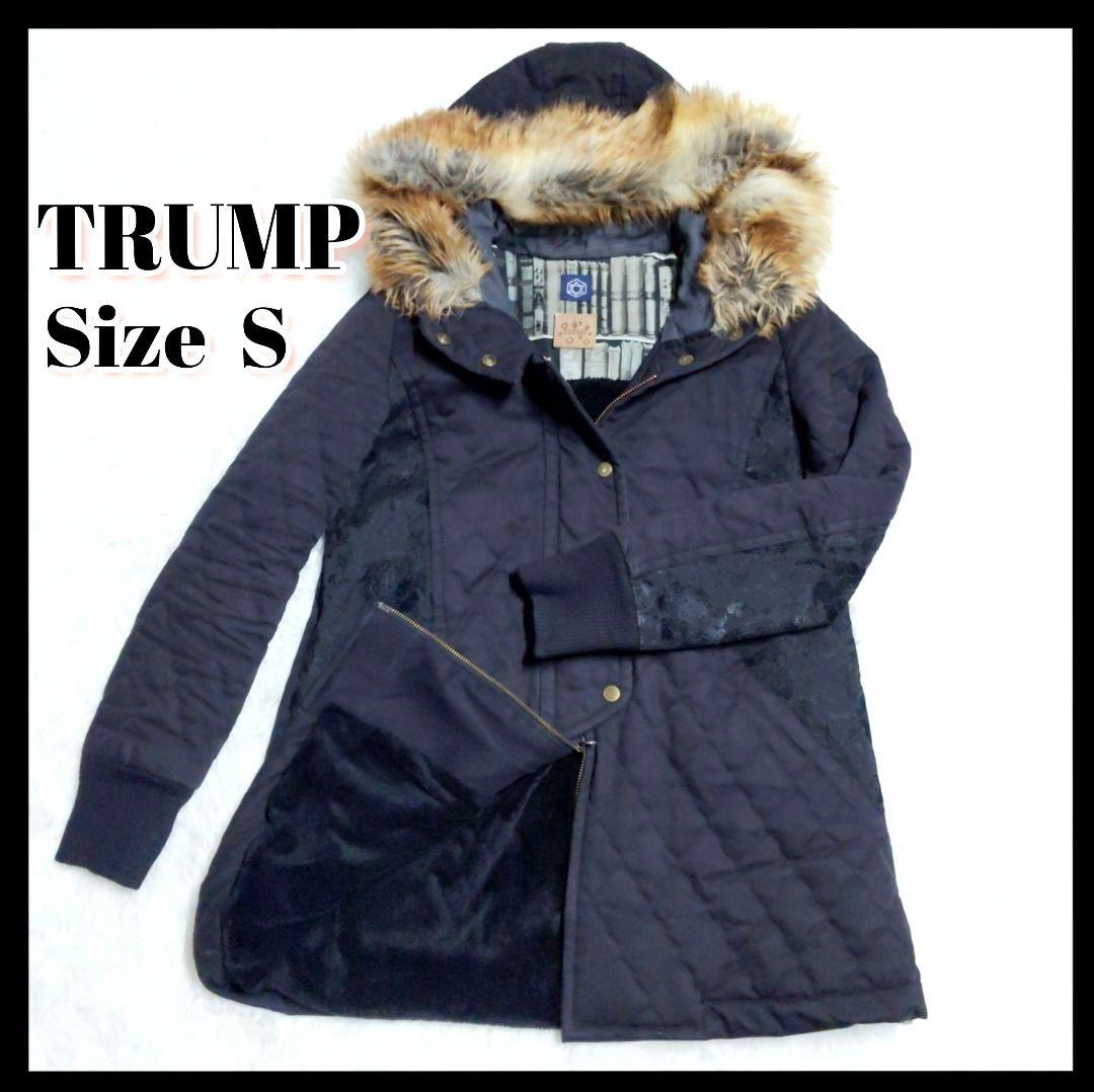 TRUMP 札幌 モッズコート キルティング 裏ボア 異素材 ブラックS Trump