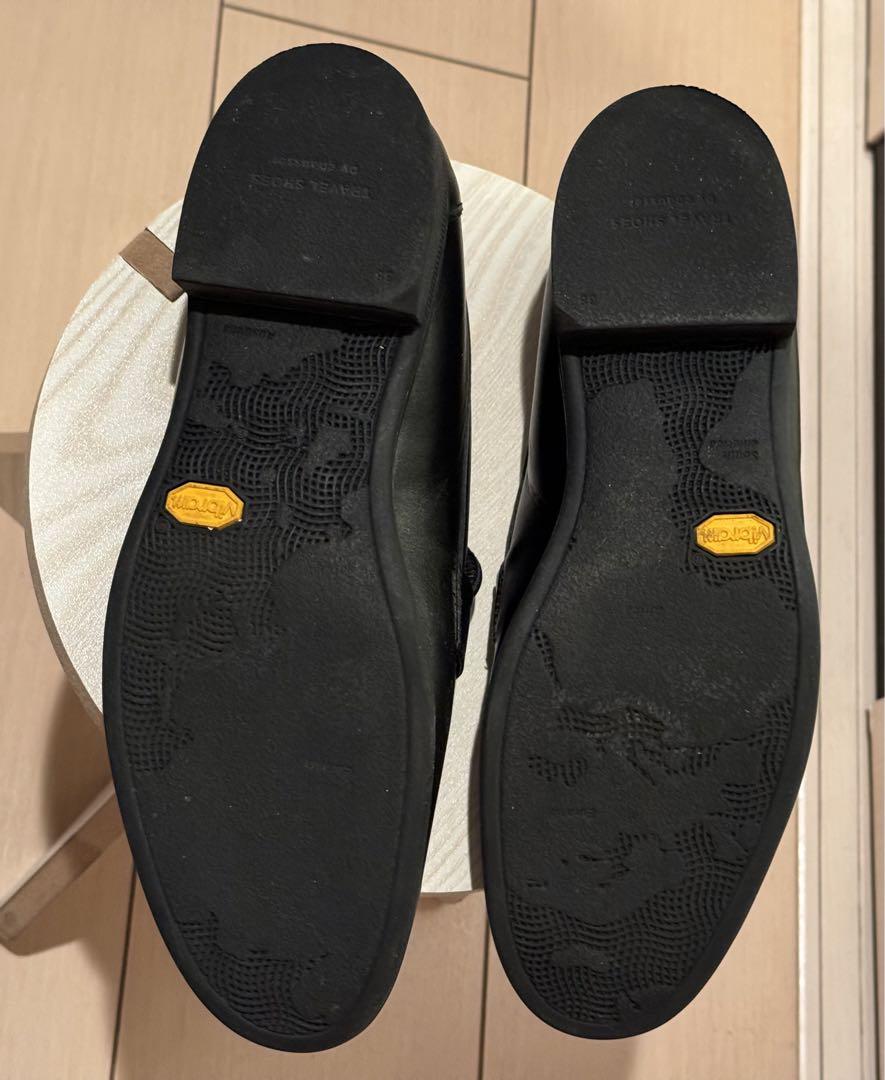 〈ショセ　chausser トラベルシューズ　TR-016 コインローファー黒